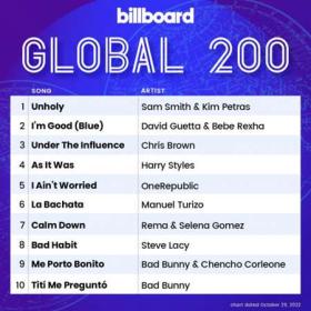 Billboard Global 200 Singles Chart (29-10-2022)