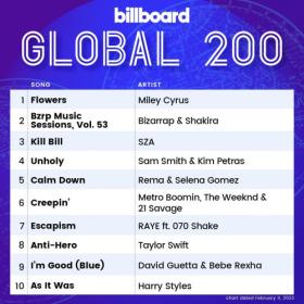 Billboard Global 200 Singles Chart (11-February-2023) Mp3 320kbps [PMEDIA] ⭐️