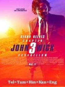 John Wick 3 (2019) 720p BluRay - (DD 5.1 - 192Kbps) [Tel + Tam + Hin + Kan + Eng]