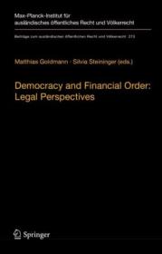 Democracy and Financial Order - Legal Perspectives