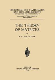 The Theory of Matrices by C  C  Mac Duffee