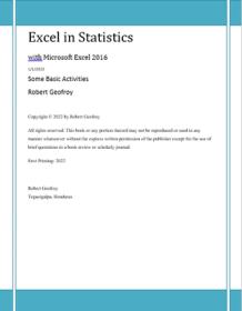 Excel in Statistics