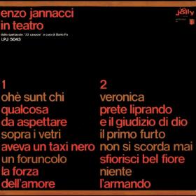 Enzo Jannacci - Enzo Jannacci in teatro - Dallo spettacolo 22 canzoni a cura di Dario Fo (1965 Pop) [Flac 16-44]