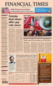 Financial Times Europe Newspaper - Oct 1 2012