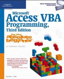 Microsoft Access VBA programming for the absolute beginn