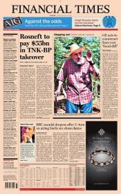 Financial Times Europe Newspaper - Oct 23 2012