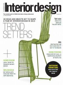 Commercial Interior Design Magazine - Trend Setters + Home SHows + SPA Designs (January 2013)