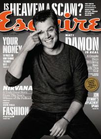 Esquire USA - Matt Damon is Real A Couple of Days Drinking Beers With This Guy (August 2013)