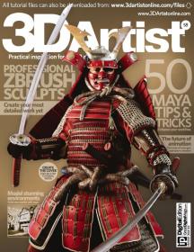 3D Artist - Professional Zbrush Sculpts + The Future Of Animation + 50 Maya Tips and Tricks (Issue 58, 2013)