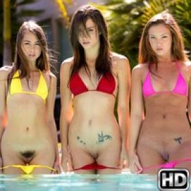 WeLiveTogether - Riley Reid, Malena Morgan, Maddy Oreilly (Pool party) NEW August 22, 2013