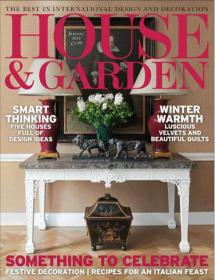 Ho use & Garden Magazine Smart Thinking Five House Full Design Ideas (January 2014)