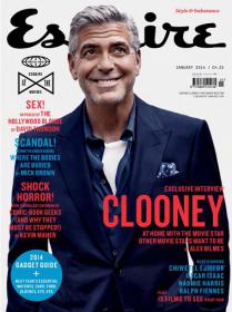Esquire UK -  Shock Horror Exclusive Interview Clooney (January 2014)