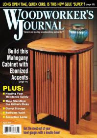 Woodworkers Journal - Build Mahogany Cabinet With Ebonized Accents + Bedroom Valet, Clamp Storage and More (April 2014)