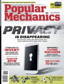 Popular Mechanics - Privacy is Disappearing - The DIGITAL Spies are Watching YOU (March 2014 SA)
