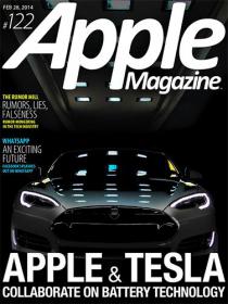 AppleMagazine - Apple and Tesla Collaborate on Battery Technology (28 February 2014)