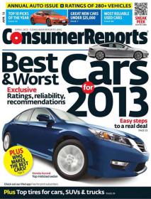 Consumer Reports (USA) -  Best & Worst Cars For 2013 (April 2013)