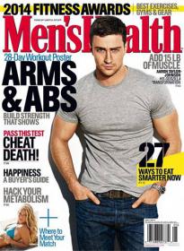 Men's Health USA - 28-Day Workout Poster Arms & ABS + How to Add 15 LB of Muscle (May 2014)