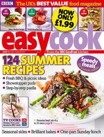 BBC Easy Cook - 124 Summer Recipes + Fresh BBQ & Picnic ideas + Showstopper Puds + Step by Sterp Paella (July-August 2014)