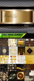 Different Gold design elements 2 25xEPS