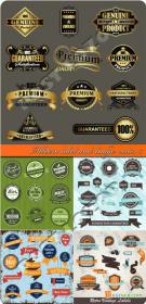 Modern label and badge vector 3