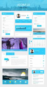 PSD Web Design - Atom - Modern UI Kit