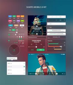 PSD Web Design - Shapes Mobile UI Kit