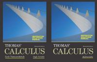 Thomas Calculus Early Transcendentals 13th c2014 solutions ISM