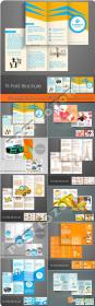 Business Flyer Brochure Vector Set - Tri Fold Business Brochure Vector Set 52