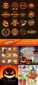 Stock Vector - Vintage Halloween Poster Design 4