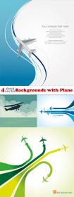 Vectors - Backgrounds with Plane