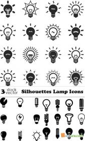 Vectors - Silhouettes Lamp Icons