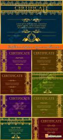 Certificate and diploma elegant template vector 7