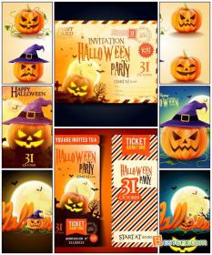 Halloween party backgrounds - vector stock