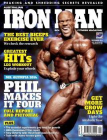 Australian Ironman Magazine -  The Best Biceps Exercise Ever + Greates Hits Leg workout + Get More Grow Days (December 2014)