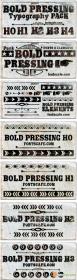 Bold Pressing Pack Font Family - 7 Fonts for $233